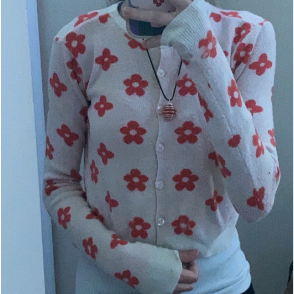flower patterned sweater wild fable
